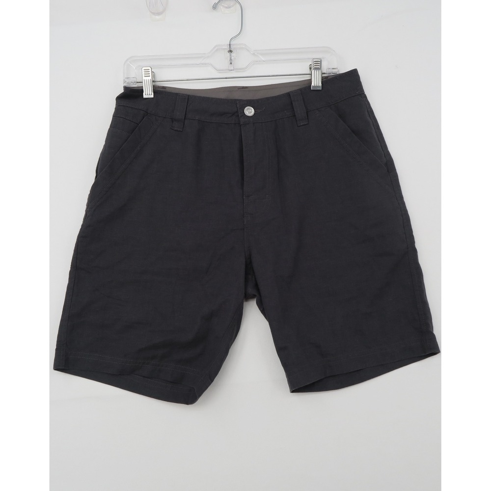 Prana Vaha‎ Hemp Blend Shorts Charcoal Grey Mens 31 Standard Fit